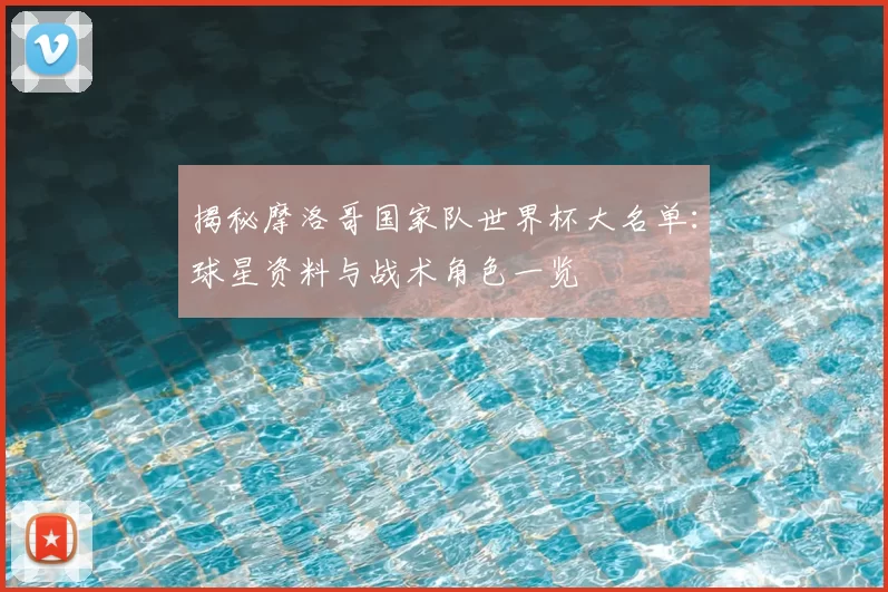 揭秘摩洛哥国家队世界杯大名单：球星资料与战术角色一览