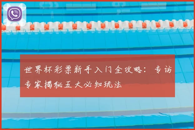世界杯彩票新手入门全攻略：专访专家揭秘五大必知玩法
